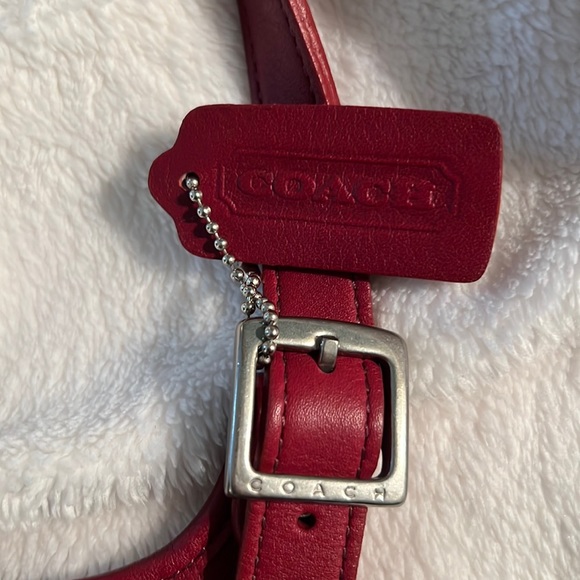 Red Leather Coach Bag - Picture 3 of 5